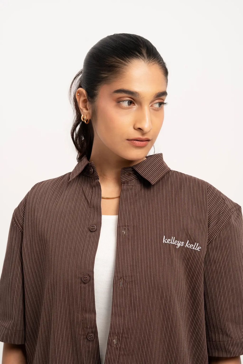 Cocoa Pinstripe Shirt